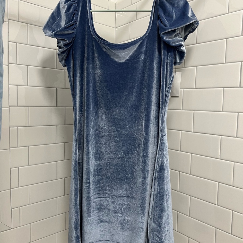 BP Blue Velvet Mini Dress